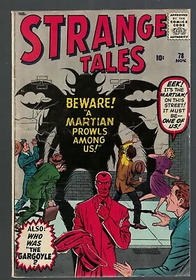Buy Marvel Comics Atlas Strange Tales 78 FN 6.0 1960 Ditko Horror  • 189.99£