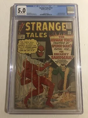 Buy Strange Tales #115 CGC 5.0 Marvel Comics 1963 Origin Dr Strange 2nd App Sandman • 394.21£