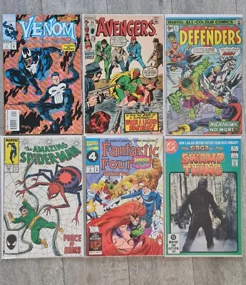 Buy Marvel And Dc Comic Bundle X6 Venom, Amazing Spider-Man, Swamp Thing, Avengers • 25£