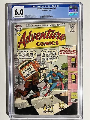 Buy Adventure Comics #241 Dc Comics Silver Age 1957 Cgc 6.0 Graded  • 151.90£