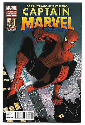 Buy Captain Marvel #1 50 Years Of Spider-man Variant Cover VFN (2012) Marvel Comics • 12.50£