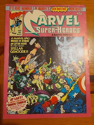 Buy Marvel Super-Heroes UK #373 May 1981 FINE+ 6.5  Reprints Avengers Annual #7 • 4.99£