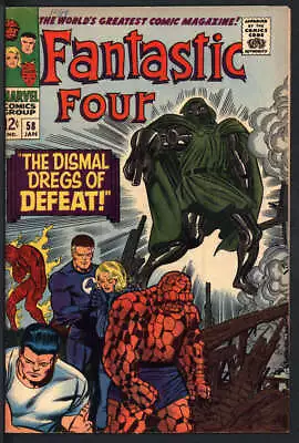 Buy Fantastic Four #58 5.0 // Dr Doom Cover Marvel Comics 1967 • 49.57£