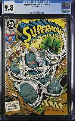 Buy Superman The Man Of Steel (1991) #18 CGC 9.8 🔑1st Appearance Doomsday🔑KEY! • 103.56£