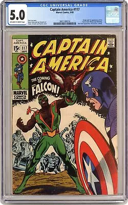 Buy Captain America #117 CGC 5.0 1969 3801188014 1st App. And Origin Falcon • 415.07£