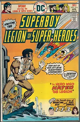 Buy Superboy Legion Of Super-Heroes 216  1st Appearance Tyroc!  Fine+  1976 DC Comic • 7.87£