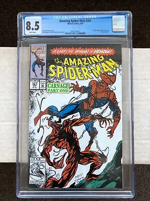 Buy Amazing Spider-Man 361 CGC 8.5 (1992) 1st App Of Carnage. 1st Print WHITE PAGES • 134.99£