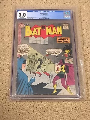 Buy Batman 137 CGC 3.0 With Rare White Pages (Classic Mr. Marvel Cover) • 100.46£