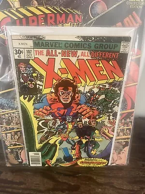 Buy Uncanny X-Men #107 Marvel 1977 1ST Full App STARJAMMERS ! • 68.05£
