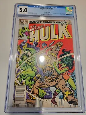 Buy Incredible Hulk #282 1983 CGC 5.0 Marvel Comics Bronze Age 1st She-Hulk Team Up • 63.03£