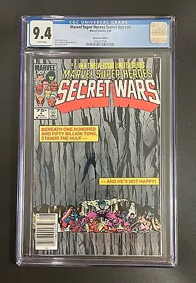 Buy Marvel Super Heroes Secret Wars 4 1984 CGC 9.4 Newsstand • 63.25£