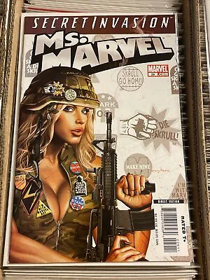 Buy MS. MARVEL #29 GREG HORN SECRET INVASION GI JANE COVER 2008 Army Military War • 7.94£
