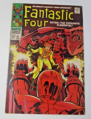 Buy Fantastic Four #81 1968 [VG] Crystal Joins Fantastic Four Silver Age Marvel • 18.97£