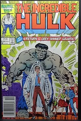 Buy Incredible Hulk #324 Nm 9.2 Newsstand 1986 1st Grey Hulk Since 1962!  • 14.39£