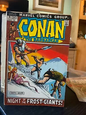 Buy Conan The Barbarian Vol 1 No 16 Jul 1972 (VFN+) (8.5) Marvel, Cover & Art By BWS • 20£