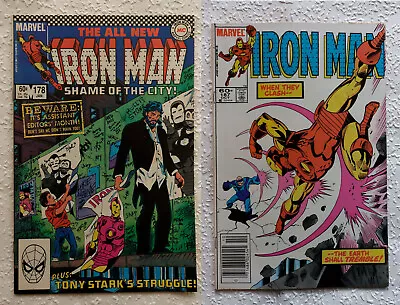 Buy Lot Of 2: Iron Man #178 & #187  (1983) Marvel Comics Bronze Age (Newsstand) • 2.70£