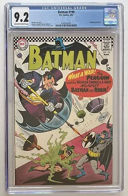 Buy Batman # 190 (1967) Penguin Appearance, Classic Cover CGC 9.2 NM- OW/W Pages • 502.67£