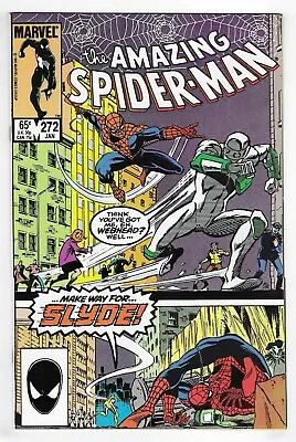 Buy The AMAZING SPIDER-MAN #272 MARVEL COMIC BOOK 1st Slyde CIRCA 1986 Direct Sales • 10.32£