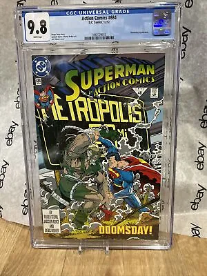 Buy *cgc 9.8* Superman In Action Comics #684 Doomsday Reaches Metropolis Key Dc 1992 • 79.05£