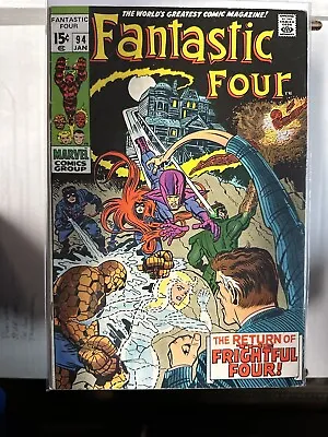 Buy Fantastic Four #94 - Fn/vf - 1st App Agatha Harkness - Silver Age Marvel Mcu Key • 98.58£