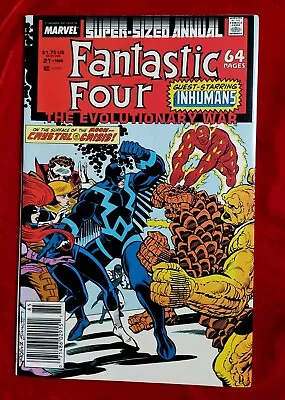 Buy 1988 FANTASTIC FOUR Super Size Annual 21 NM Newsstand Comic Vtg Inhumans App Vtg • 8.51£