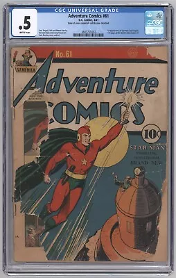 Buy Adventure Comics #61 CGC 0.5 (DC, 4/1941) 1st Appearance Of Starman (Ted Knight) • 1,421.86£