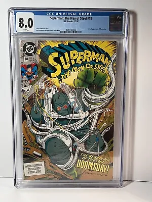 Buy DC COMICS Superman: The Man Of Steel #18 CGC 8.0 1st Full Appearance Of Doomsday • 31.86£