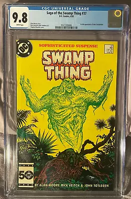 Buy Saga Of The Swamp Thing #37 CGC 9.8 White Pages 1st App John Constantine DC • 1,087.34£