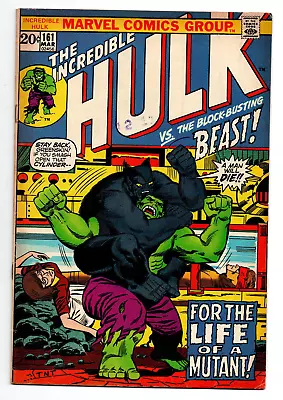 Buy Incredible Hulk #161 - Vs The Beast - 1972 - FN • 16£