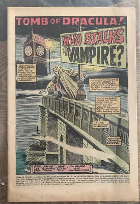 Buy Tomb Of Dracula #3 - 1st Rachel Van Helsing - KEY - Vampire - 1972  No Cover • 6.40£