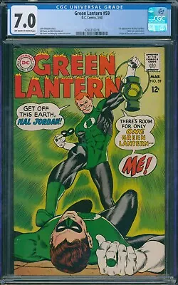 Buy Green Lantern #59 1968 CGC 7.0 OW-W Pages! • 336.54£