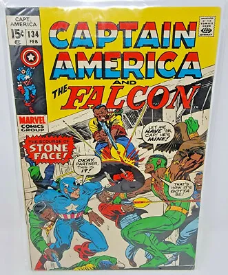 Buy Captain America #134 Stone-face 1st Appearance *1971* 5.5 • 15.82£