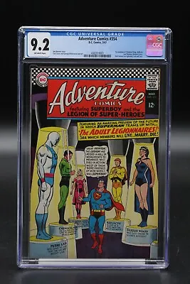 Buy Adventure Comics (1938) #354 CGC 9.2 Blue Lbl Off-White Pages 1st Mentions/Apps • 239.86£