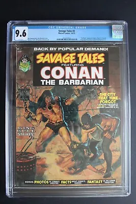 Buy SAVAGE TALES #2 CONAN Barry Smith Marvel 1973 KULL Brunner WRIGHTSON CGC 9.6 • 209.51£
