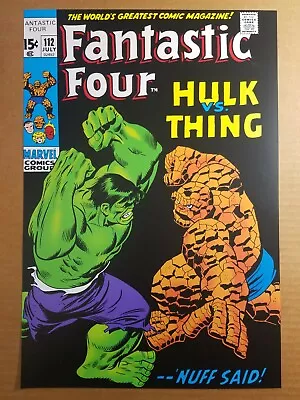 Buy Just In! Fantastic Four 112 Hulk Vs Thing Marvel Comics Poster By John Buscema • 23.24£