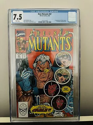 Buy New Mutants #87 CGC 7.5 White Pages Marvel 1st Appearance Of Cable • 79£