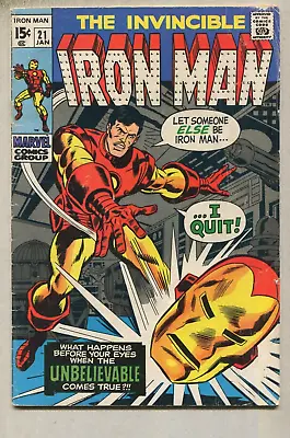 Buy The Invincible Iron Man: #21 VG Let Someone Else Be Iron Man   Marvel Comics SA • 11.82£