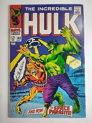 Buy Marvel Comics Incredible Hulk #103 1st Appearance Space Parasite (Randau) FN- • 39.75£