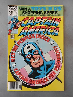Buy CAPTAIN AMERICA #250 Marvel Comics 1st Series 1980 VF/VF+  (nice Looking Book!) • 4.62£