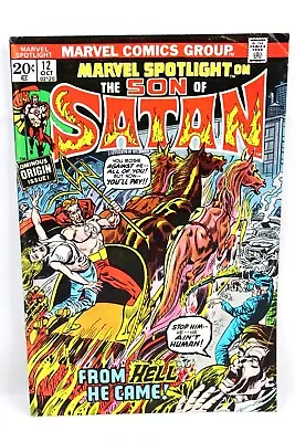 Buy Marvel Spotlight #12 Origin Son Of Satan Damion Hellstrom 1973 Marvel Comics F- • 58.14£