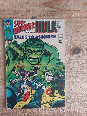 Buy Marvel Comics Silver-age Tales To Astonish 81 Cent Unstamped 1st Boomerang Vg+ • 19.99£