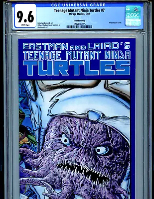 Buy TMNT #7 CGC 9.6 1989 2nd Print Teenage Mutant Ninja Turtles Mirage Amricons B5 • 260.28£