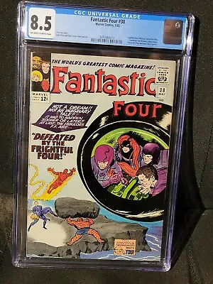 Buy 1965 Fantastic Four #38 - Frightful Four Appearance - Kirby Art - Marvel CGC 8.5 • 256.85£