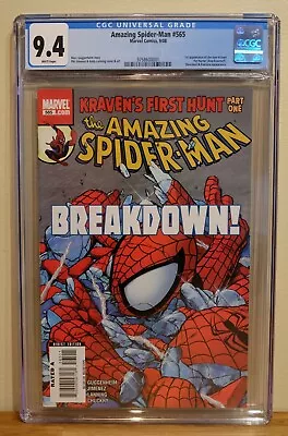 Buy Amazing Spider-man #565 Cgc 9.4 - White Pages *1st App. Of The New Kraven* • 112.44£