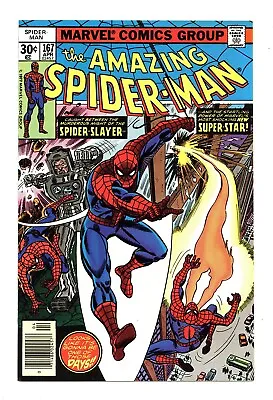 Buy Amazing Spider-man #167 9.4 High Grade 1st Will O' The Wisp App W Pgs 1977 • 47.49£