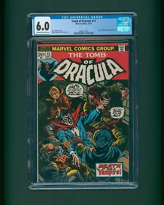 Buy Tomb Of Dracula #13 | CGC 6.0 | Off-White To White Pages | Cert # 4006177003 • 102.69£