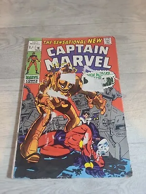 Buy Captain Marvel 18 1969 Ripped Cover  • 13.99£