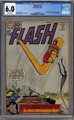 Buy Flash #124 Cgc 6.0 Off-white Pages Dc Comics 1961 • 120.09£