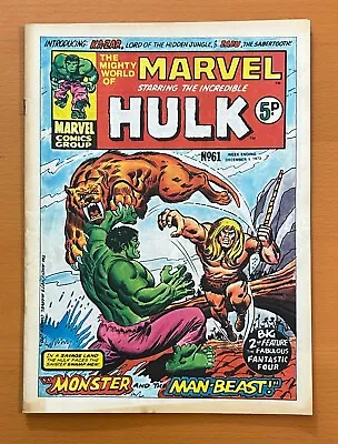 Buy Mighty World Of Marvel #61 RARE MARVEL UK 1973. Stan Lee. FN+ Bronze Age Comic • 14.95£