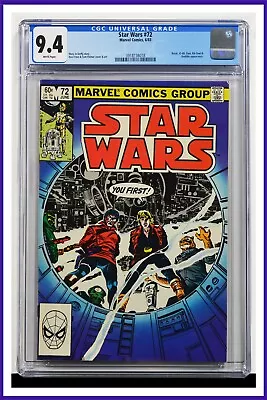 Buy Star Wars #72 CGC Graded 9.4 Marvel June 1983 White Pages Comic Book. • 109.71£